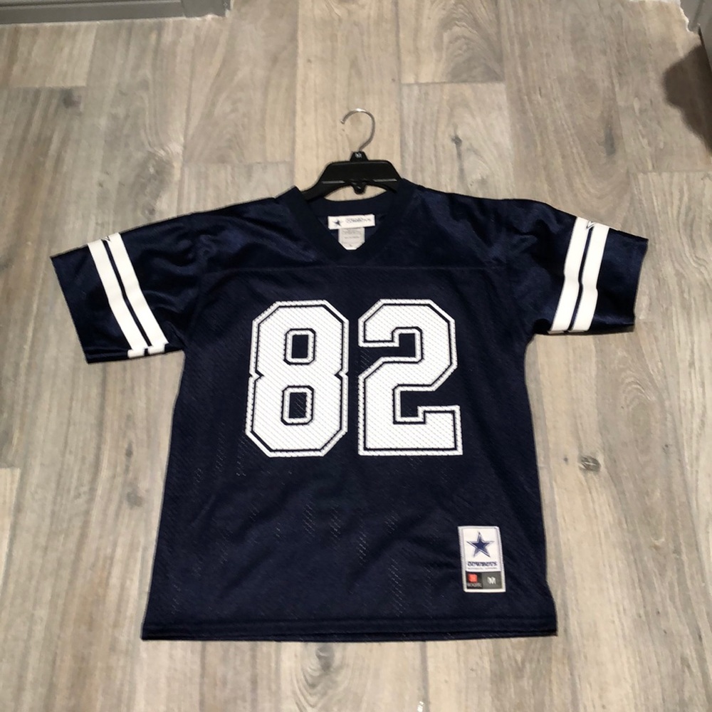 Jason’s written #82 cowboys jersey
